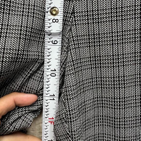 SOHO Apparel Ltd Women Black Straight Leg Dress Pant Size Medium Plaid Slacks - Picture 8 of 10